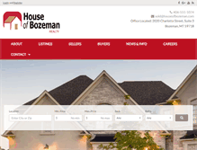 Tablet Screenshot of houseofbozemanrealty.com